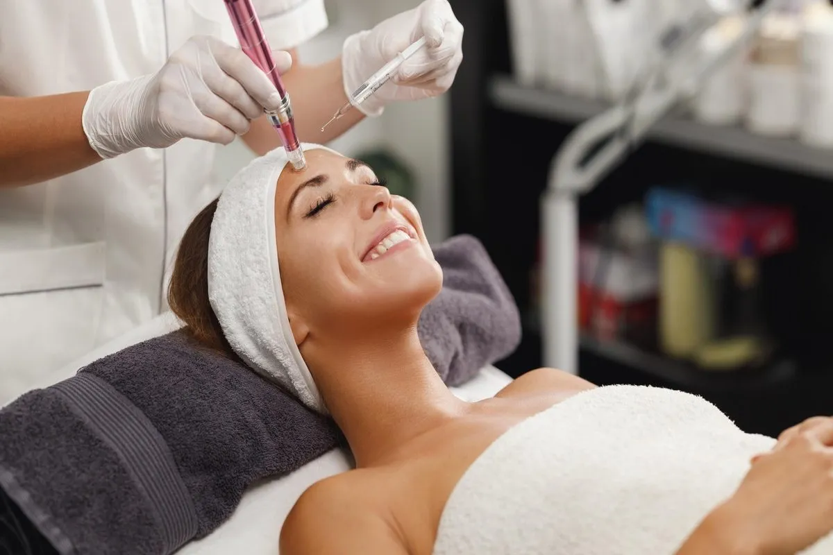 RF microneedling treatment for skin tightening