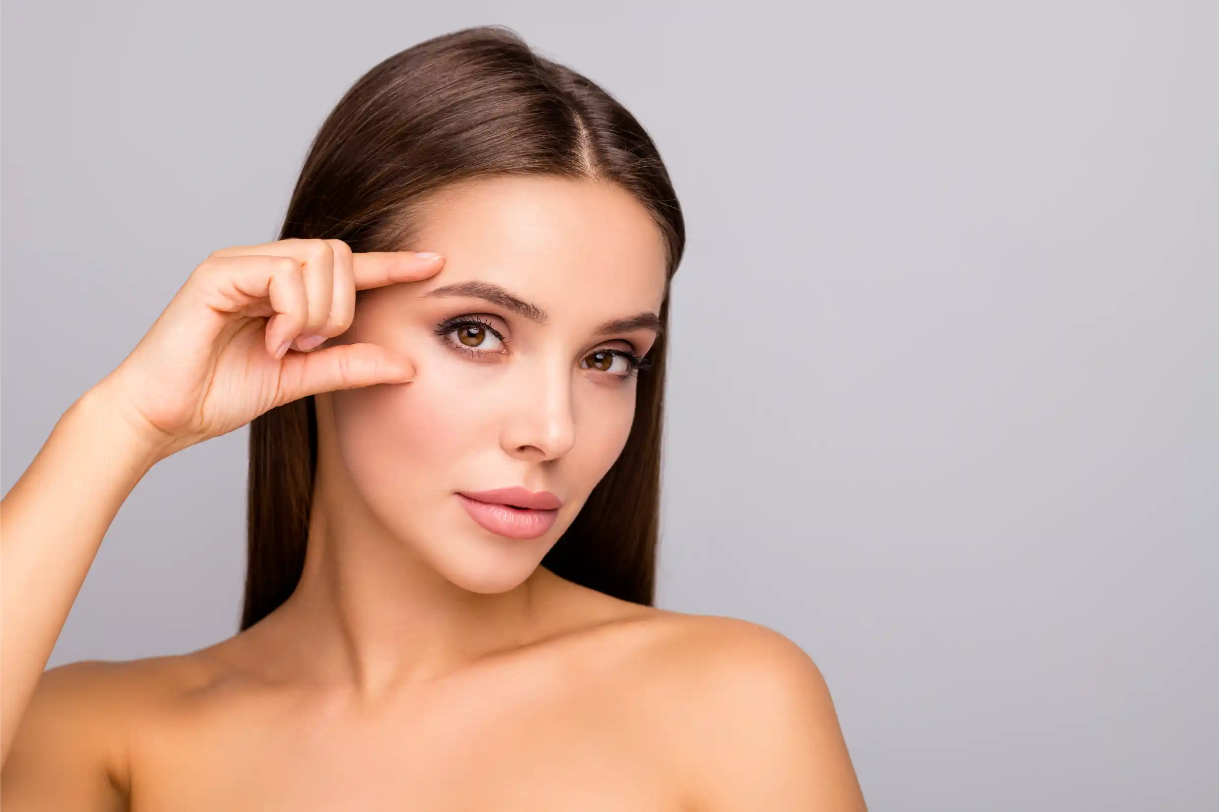 Brow lift procedure before after look