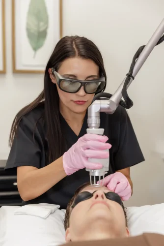 Another view of CO2 laser resurfacing at The Aesthetic Center, North Dakota